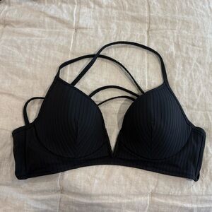 Black Strappy swim top